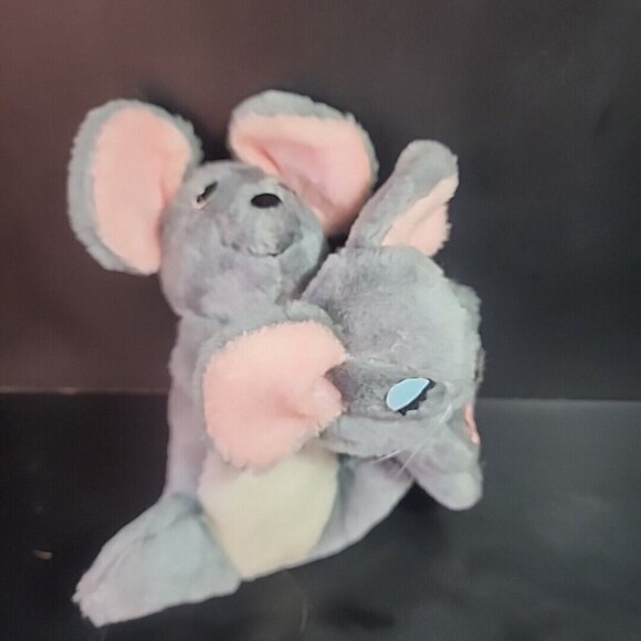 Vintage Mom and Babe Mouse Hugging Plush - Picture 1 of 9